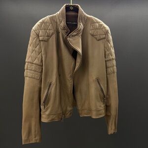 Ralph Lauren Women's Brown Leather Bomber Jacket - Large - Excellent Condition
